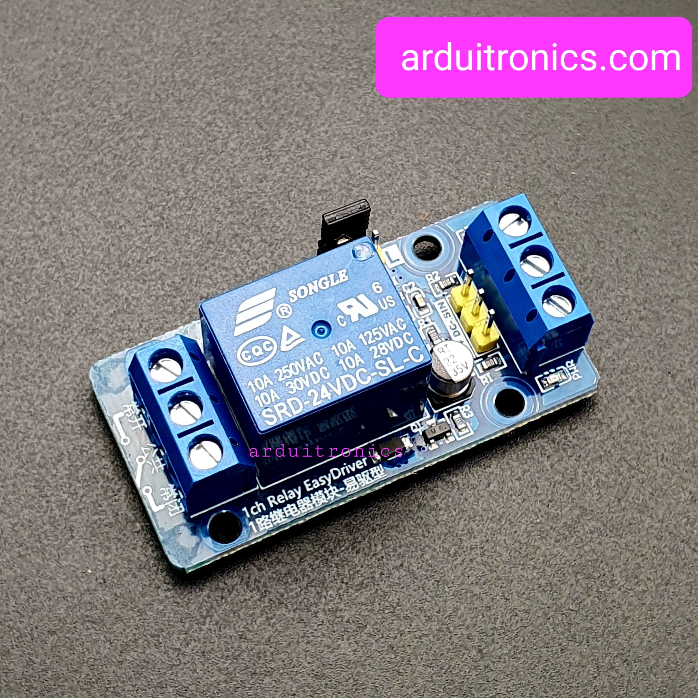 1 Channel Relay Module 24V (High/Low Level Trigger)