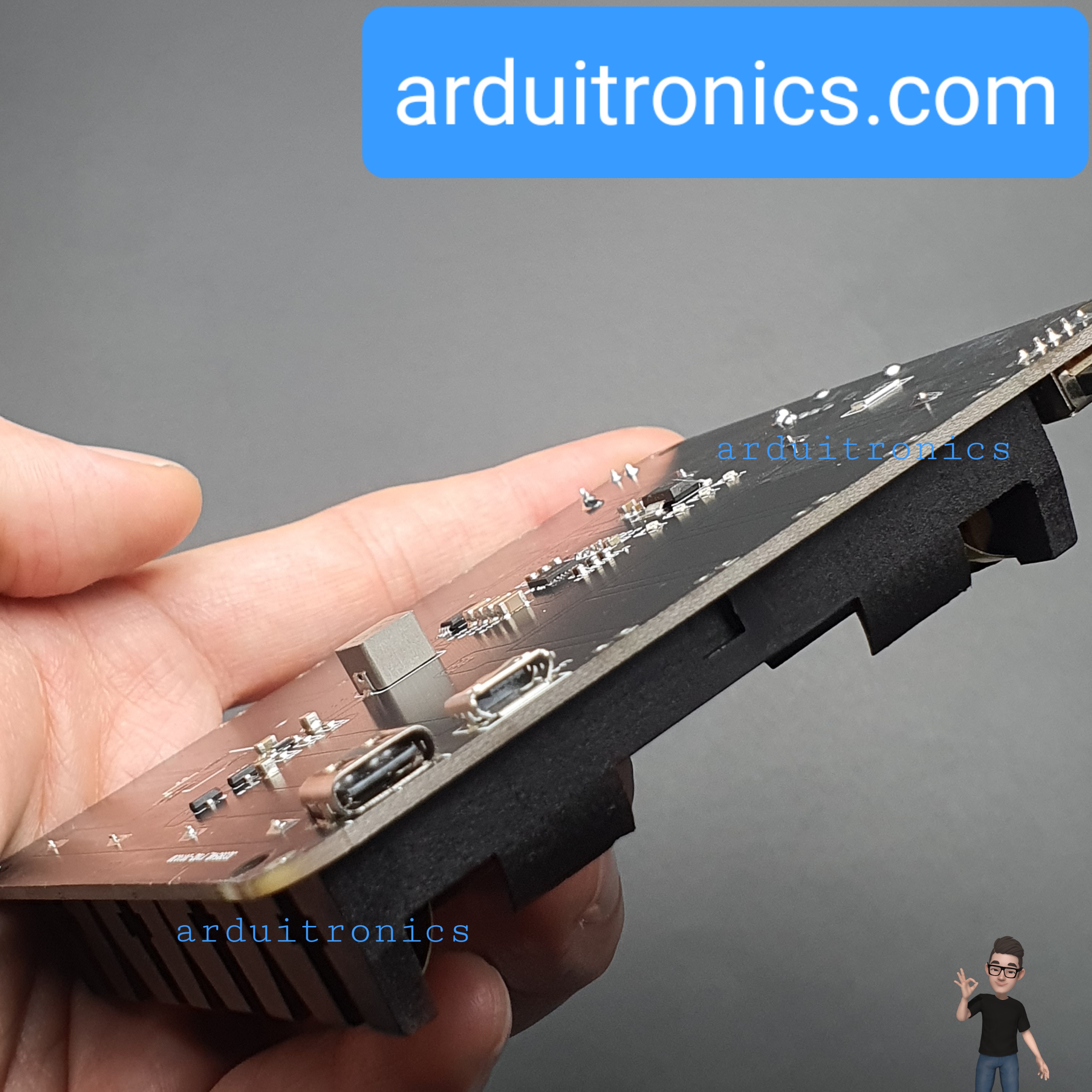 โมดูลชาร์จแบตเตอรี่ 18650 แบบ 4 ก้อน พร้อมช่องจ่ายไฟ USB Battery Shield V3 สำหรับ Raspberry Pi WEMOS Arduino ESP8266