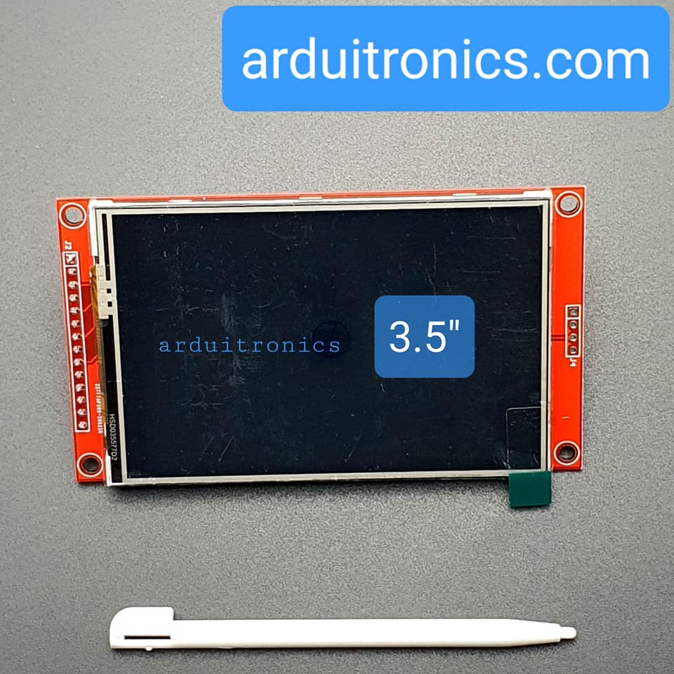 จอแสดงผล TFT LCD ขนาด 3.5" Color module 480x320 แบบสัมผัสพร้อมช่องเสียบ SD Card Driver ILI9488 For Arduino + Free Stylus Pen