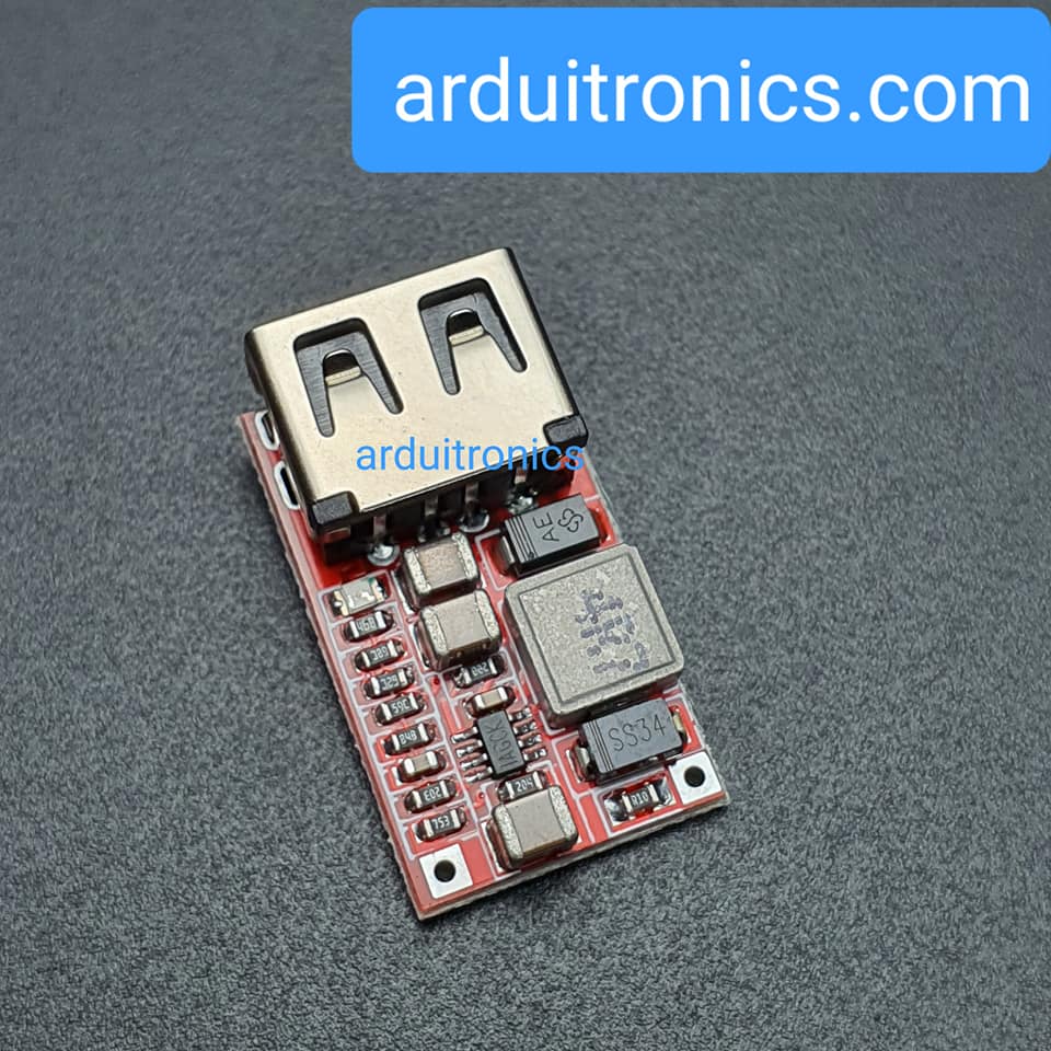 โมดูลแปลงไฟ 6-24V เป็น 5V กระแสสูงสุด 3A แบบ USB Efficiency 98%