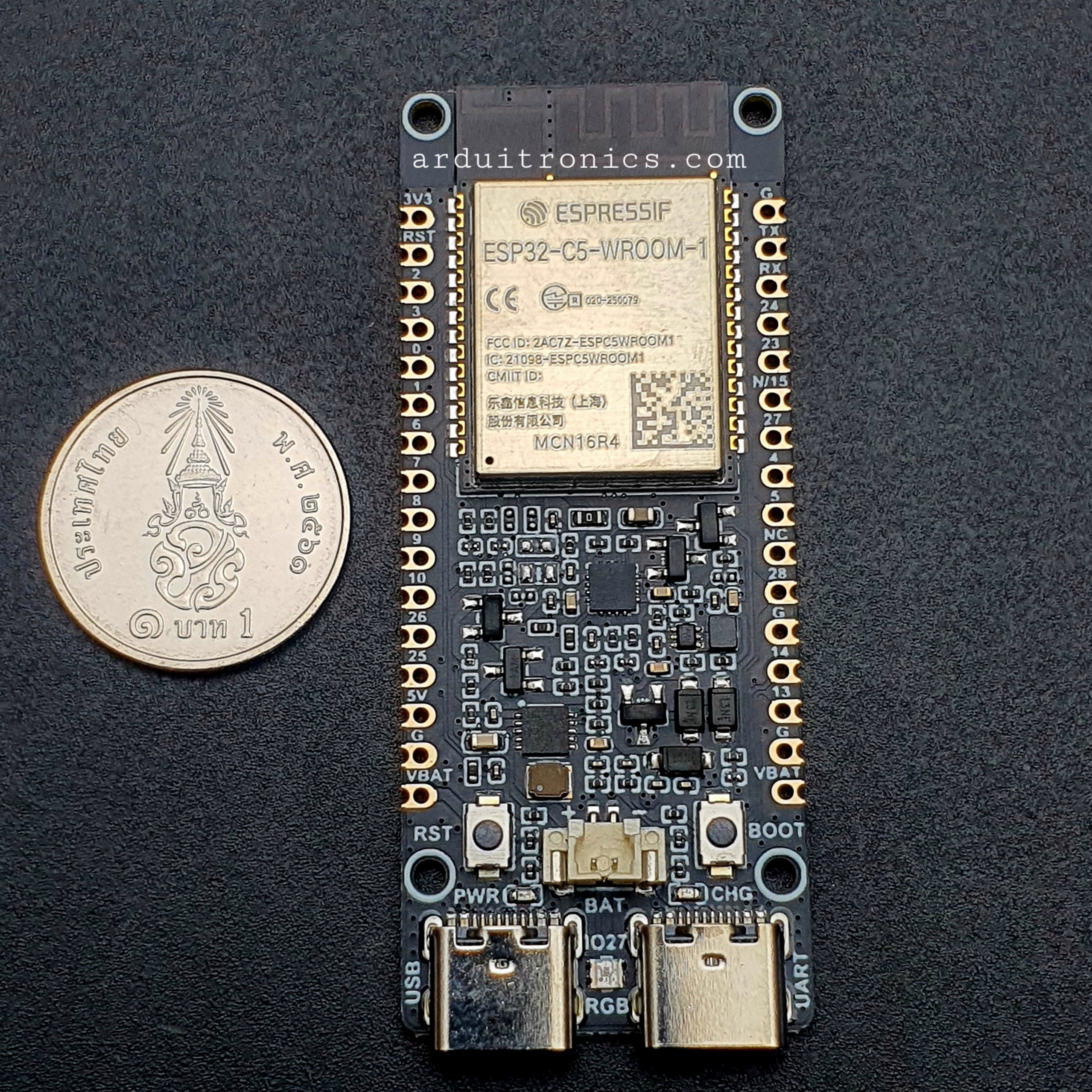 ESP32-C5 Dual-Band Wi-Fi 6 Development Board, 240MHz RISC-V Processor, ESP32-C5-WROOM-1 Series Module, Multi-Protocol RISC-V MCU - ยังไม่บัดกรี (แท้จาก WaveShare)