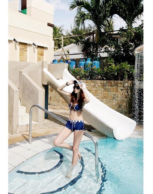 ***พร้อมส่ง***บิกินี่ชุดว่ายน้ำทูพีซ two-piece สวยเหมือนแบบค่ะ