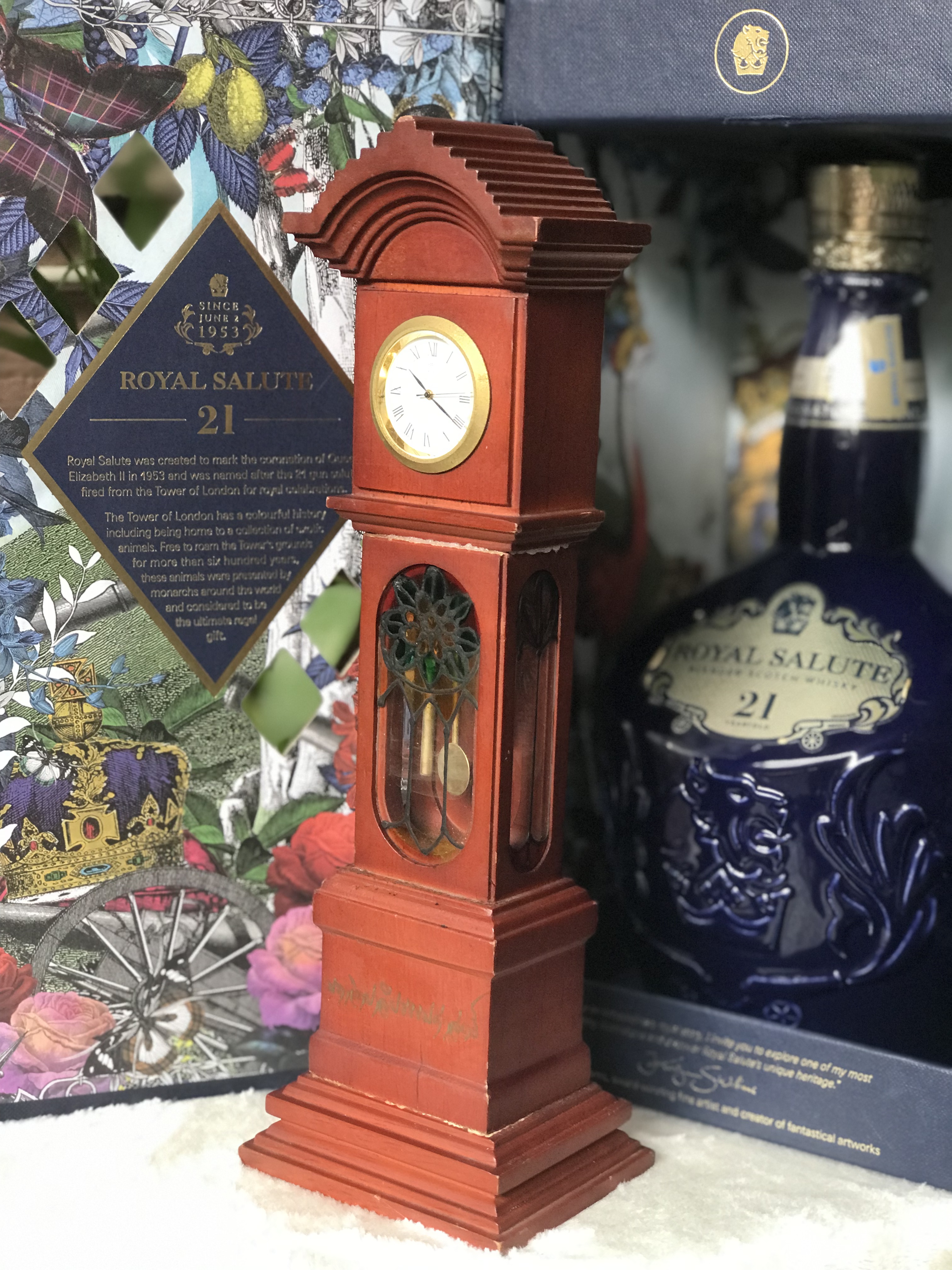 Antique Table Clock นาฬิกาใช้ได้ปกติ โมเดลนาฬิกาตั้งพื้นโบราณโครงไม้จริง โมเดลนาฬิกาลูกตุ้ม แบบจำลองนาฬิกาตั้งพื้นโบราณ