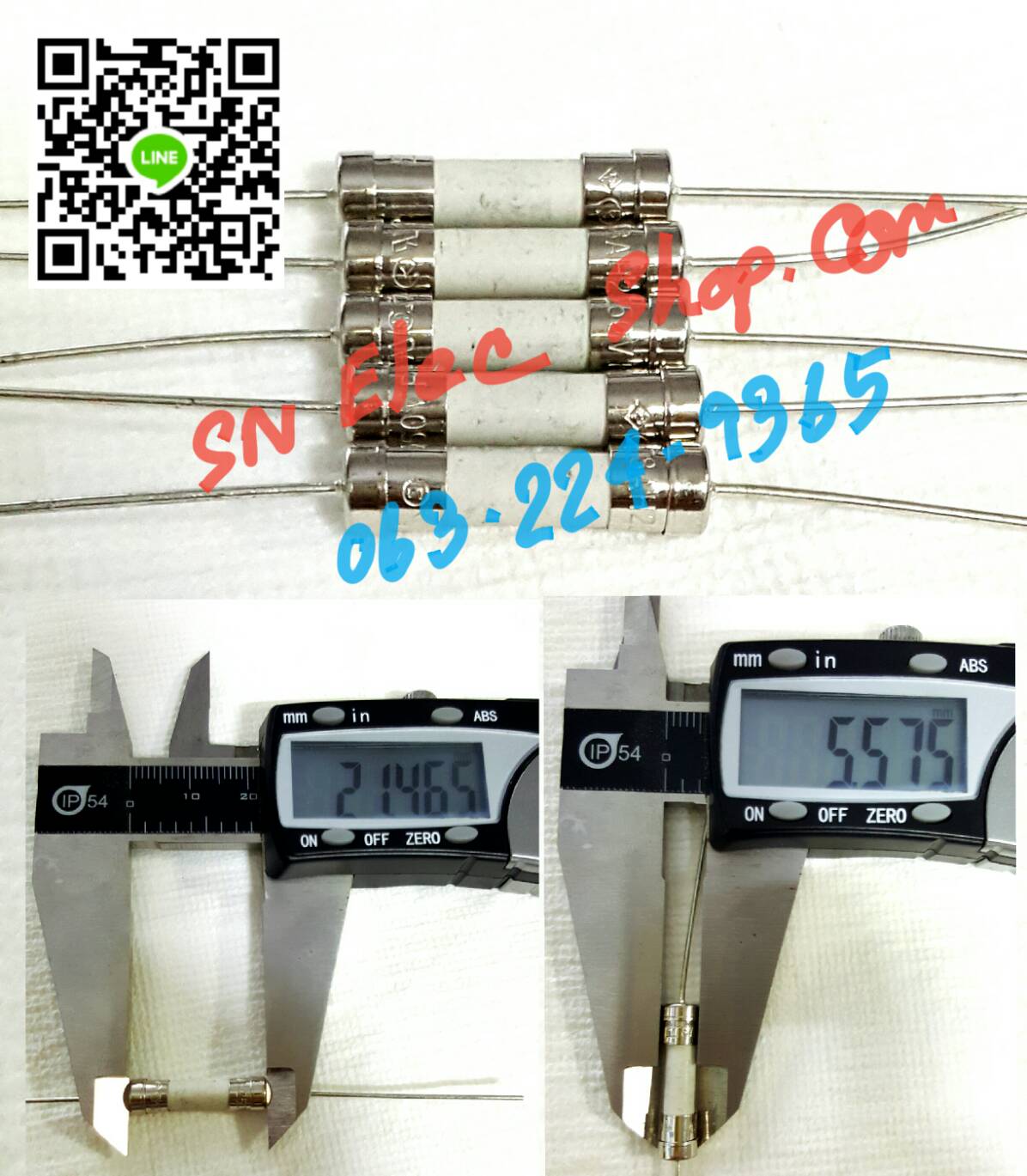 FUSE 8A. 250V. แพ็คละ 10 ตัว