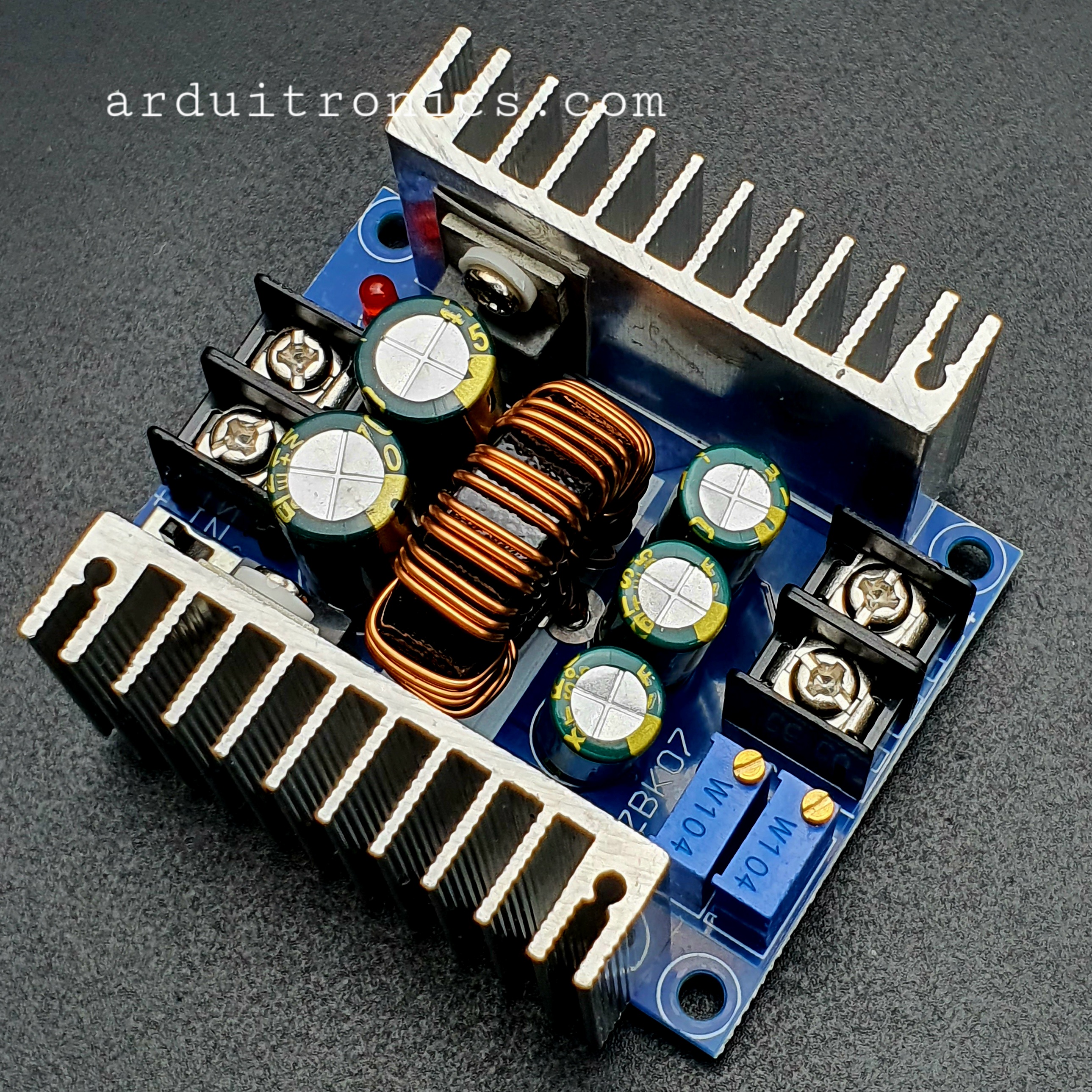 DC-DC 20A 300W Step Down Buck Converter PCB สีน้ำเงิน