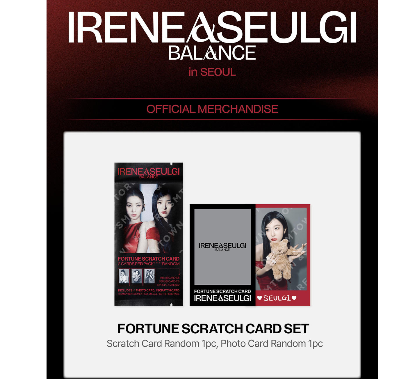 Red Velvet -< 2025 IRENE&SEULGI CONCERT TOUR [BALANCE] in SEOUL >OFFICIAL MD -Fortune Scratch Card