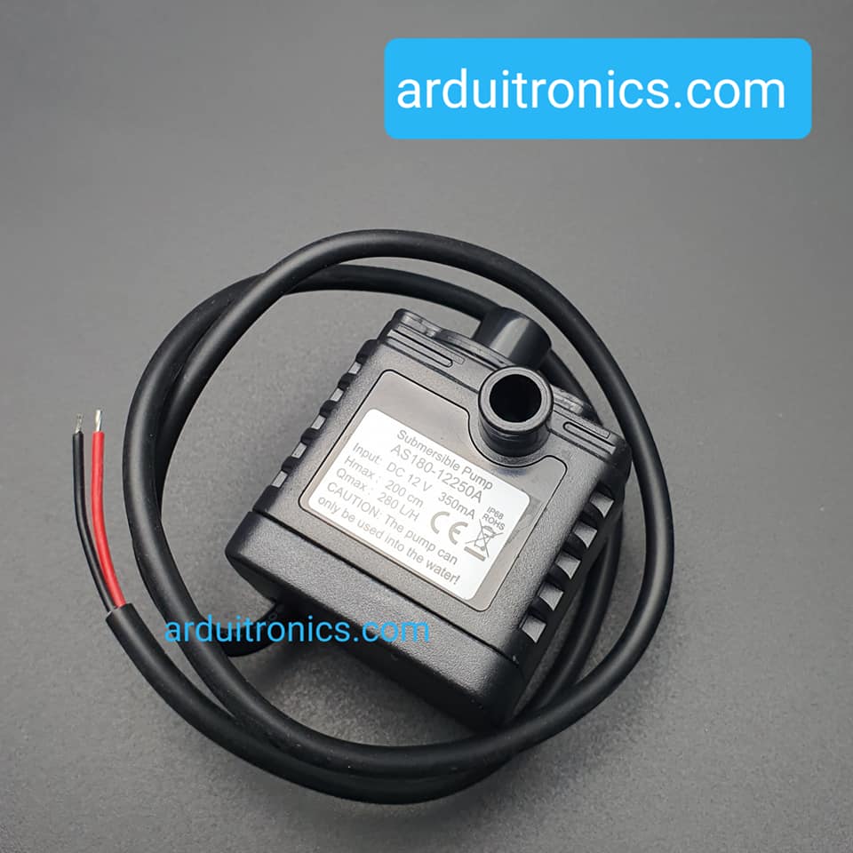 Water Pump ปั๊มน้ำ DC12V รุ่น AS180-12250A (ปั๊มตู้ปลา ปั๊มดูดปุ๋ย)