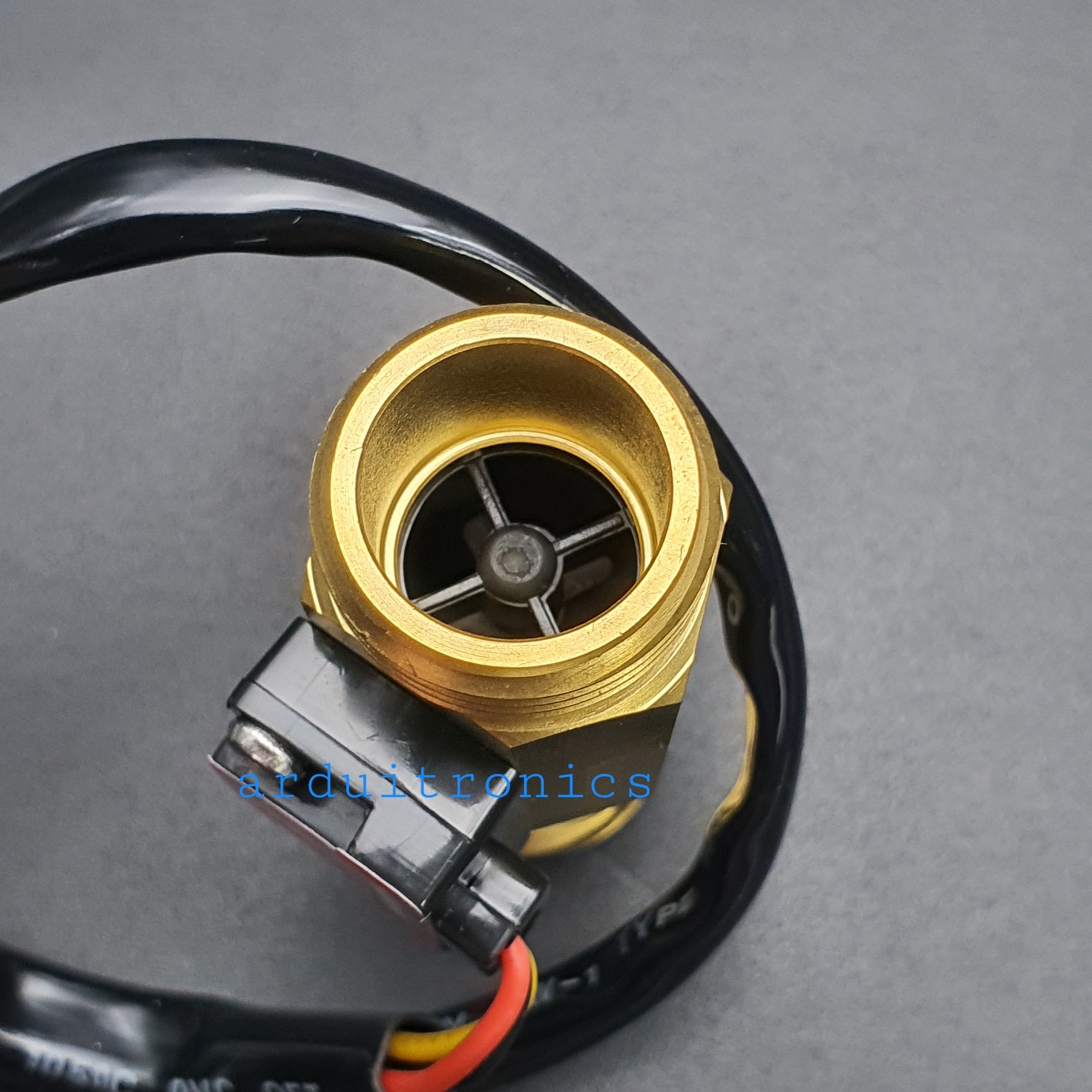 B3 เซ็นเซอร์วัดอัตราการไหลของน้ำ ทองแหลือง 1/2นิ้ว 4หุน Water Flow sensor 1-25L/min Size 60 mm