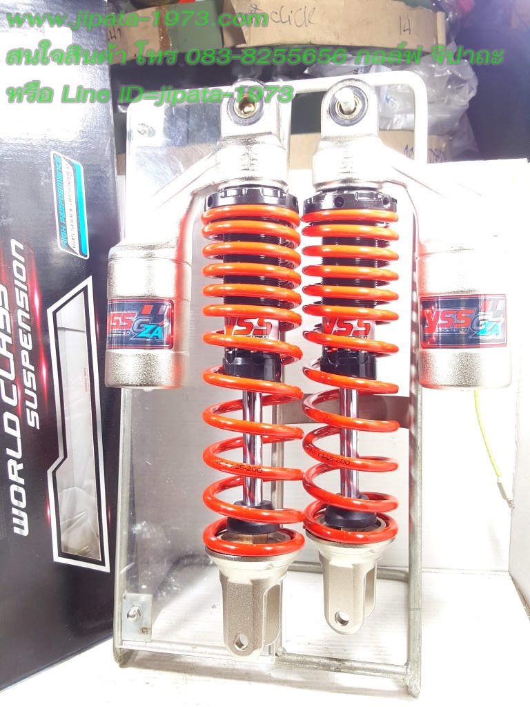 (PCX) โช้คอัพหลังคู่ YSS รุ่น G-ZA สำหรับรถรุ่น Honda PCX สี ดำ-แดง