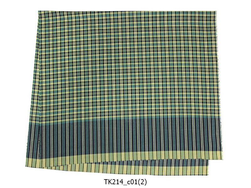 [2ม.] ผ้าขาวม้า TK214 เขียวเหลือง