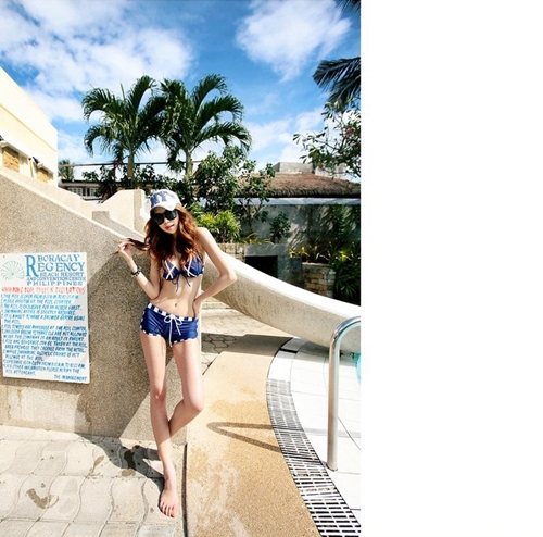 ***พร้อมส่ง***บิกินี่ชุดว่ายน้ำทูพีซ two-piece สวยเหมือนแบบค่ะ