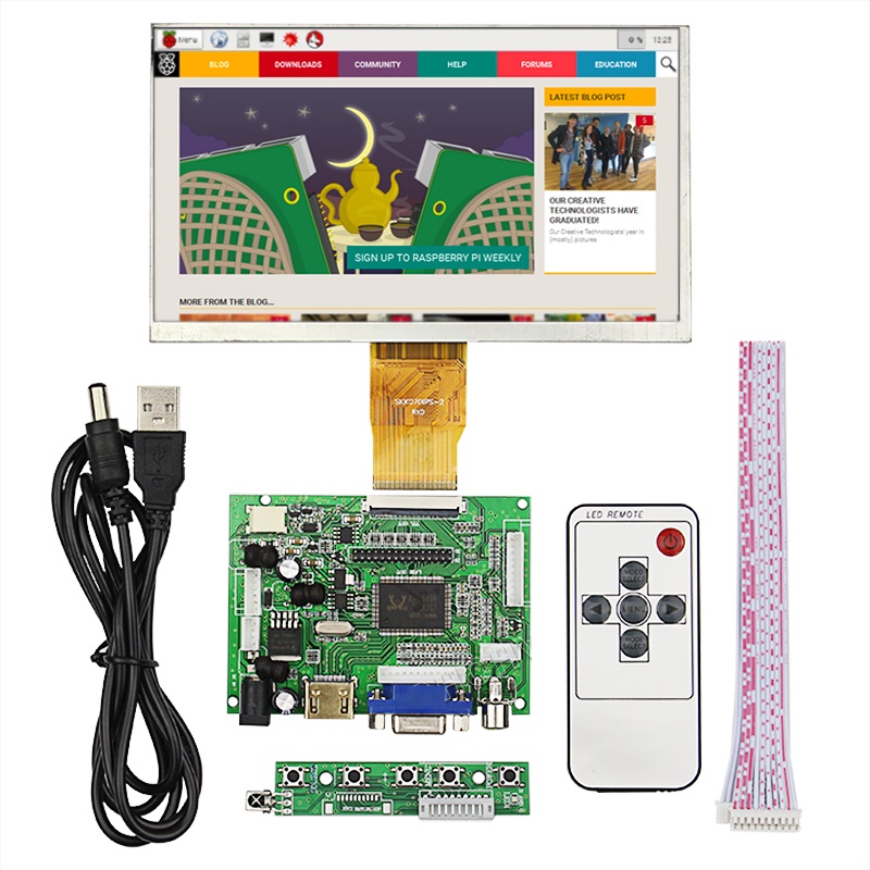 7 inch HD Desktop Display for Raspberry Pi + กรอบและฐานตั้ง (Version 3)