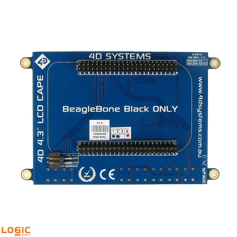 4DCAPE 4.3" LCD Touch screen