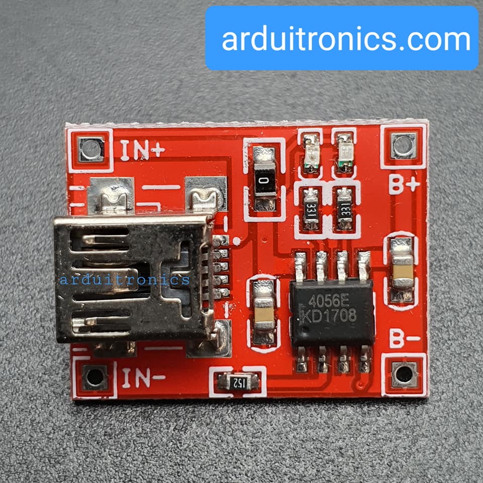 Li-ion Battery Charger Module Board Mini 5v USB 1A li-ion Battery Charger TP4056 18650 หัว Mini Usb