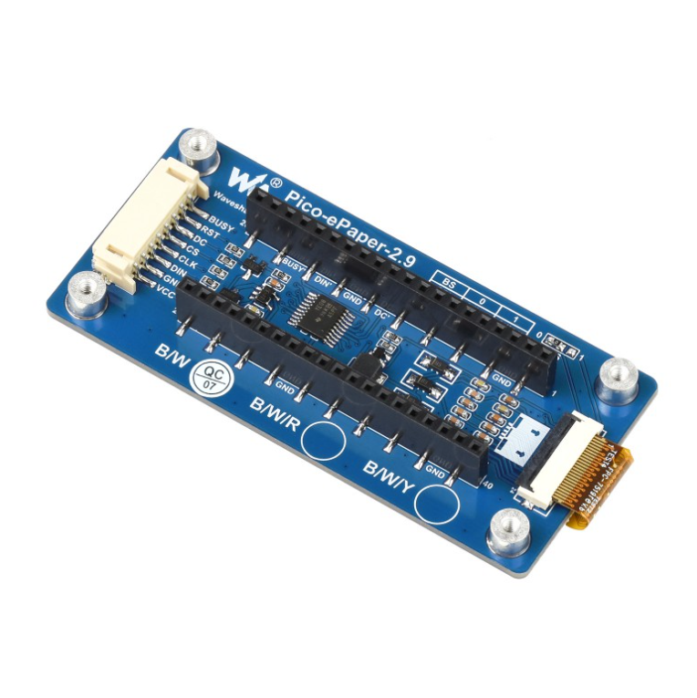 2.9inch E-Paper E-Ink Display Module for Raspberry Pi Pico, 296×128, Black / White, SPI (แท้จาก Waveshare)