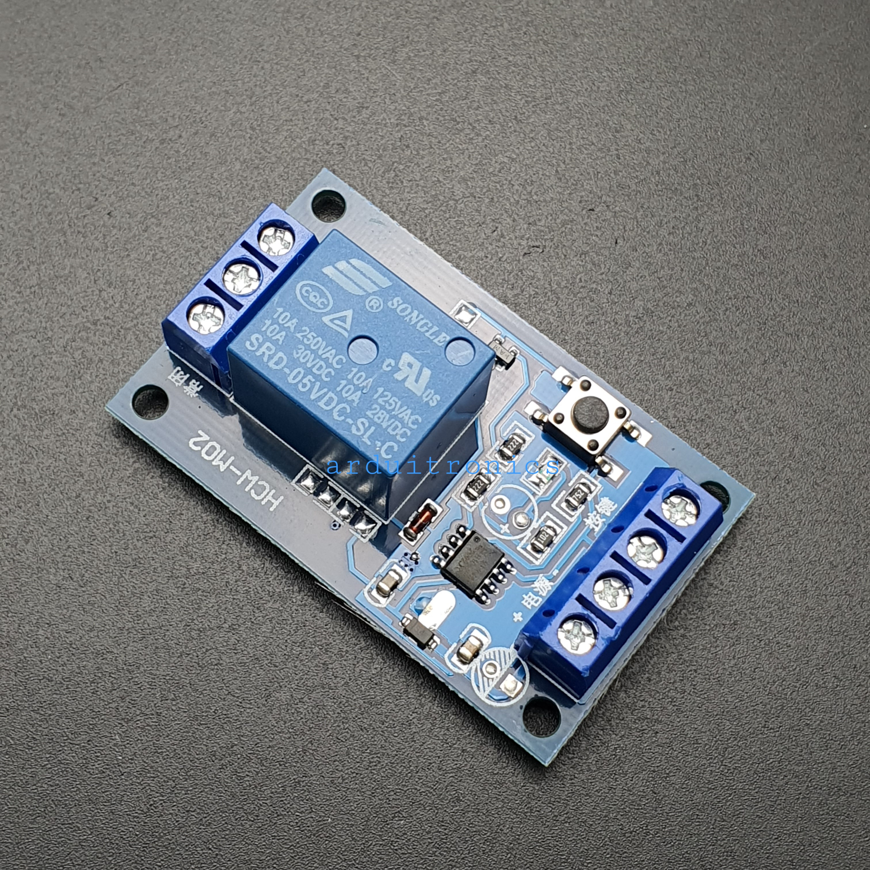 1 Channel Relay Module 5V 10A with on-off Switch ( HCW-M02 ) รีเลย์โมดูล 5V 10A พร้อมสวิทช์เปิด/ปิด