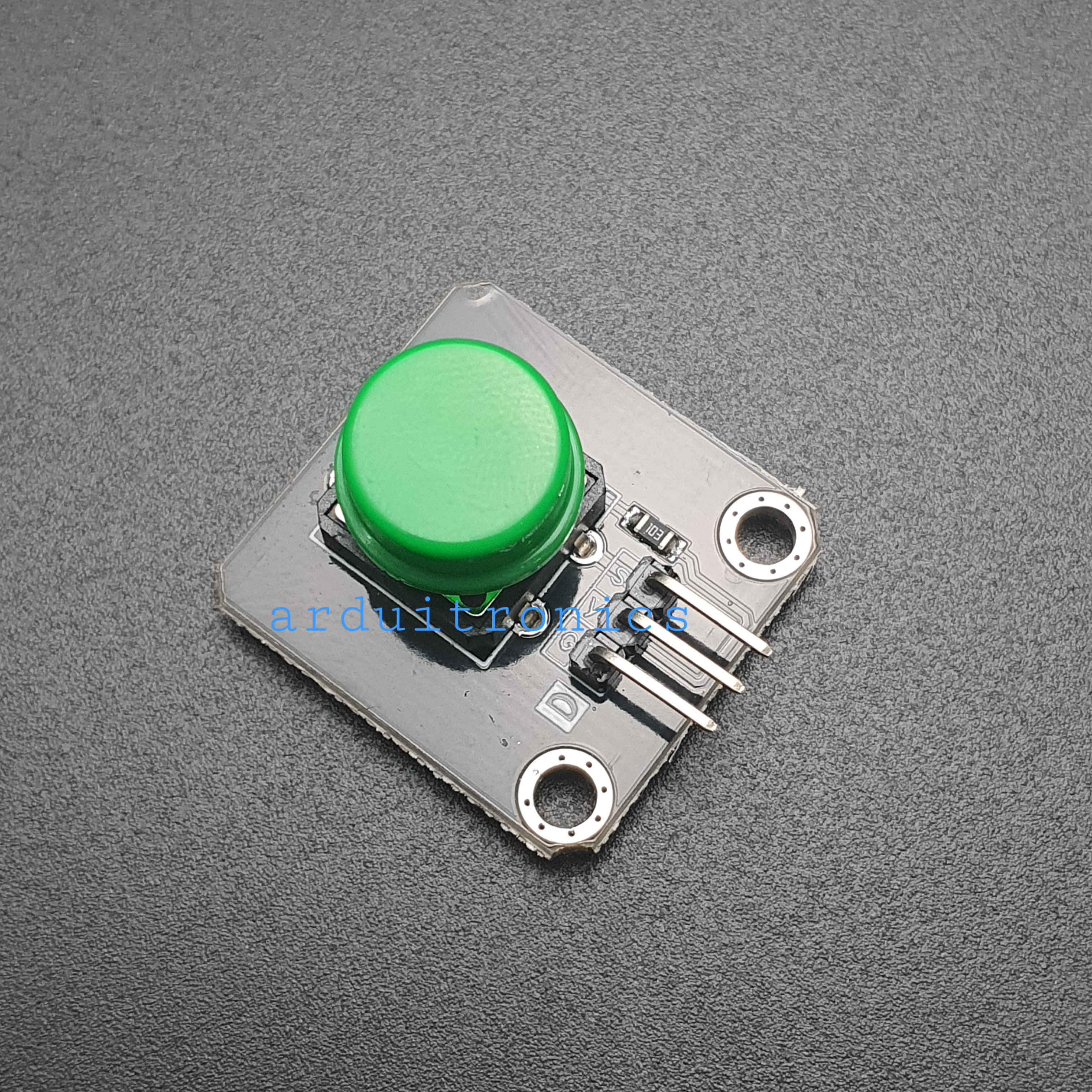 โมดูลสวิตช์กดติด/ปล่อยดับ Button Switch Module for Arduino สีเขียว