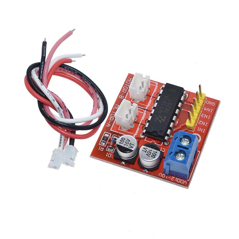 L298N บอร์ดขับมอเตอร์ 2 ตัว กำลังขับสูงสุด 2.5A (แถมสาย) Mini Dual Channel DC Motor Driver PWM Speed Control