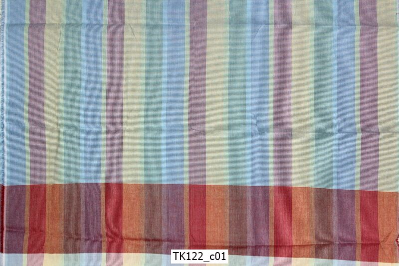 [2ม.] ผ้าขาวม้า TK122 ฟ้า