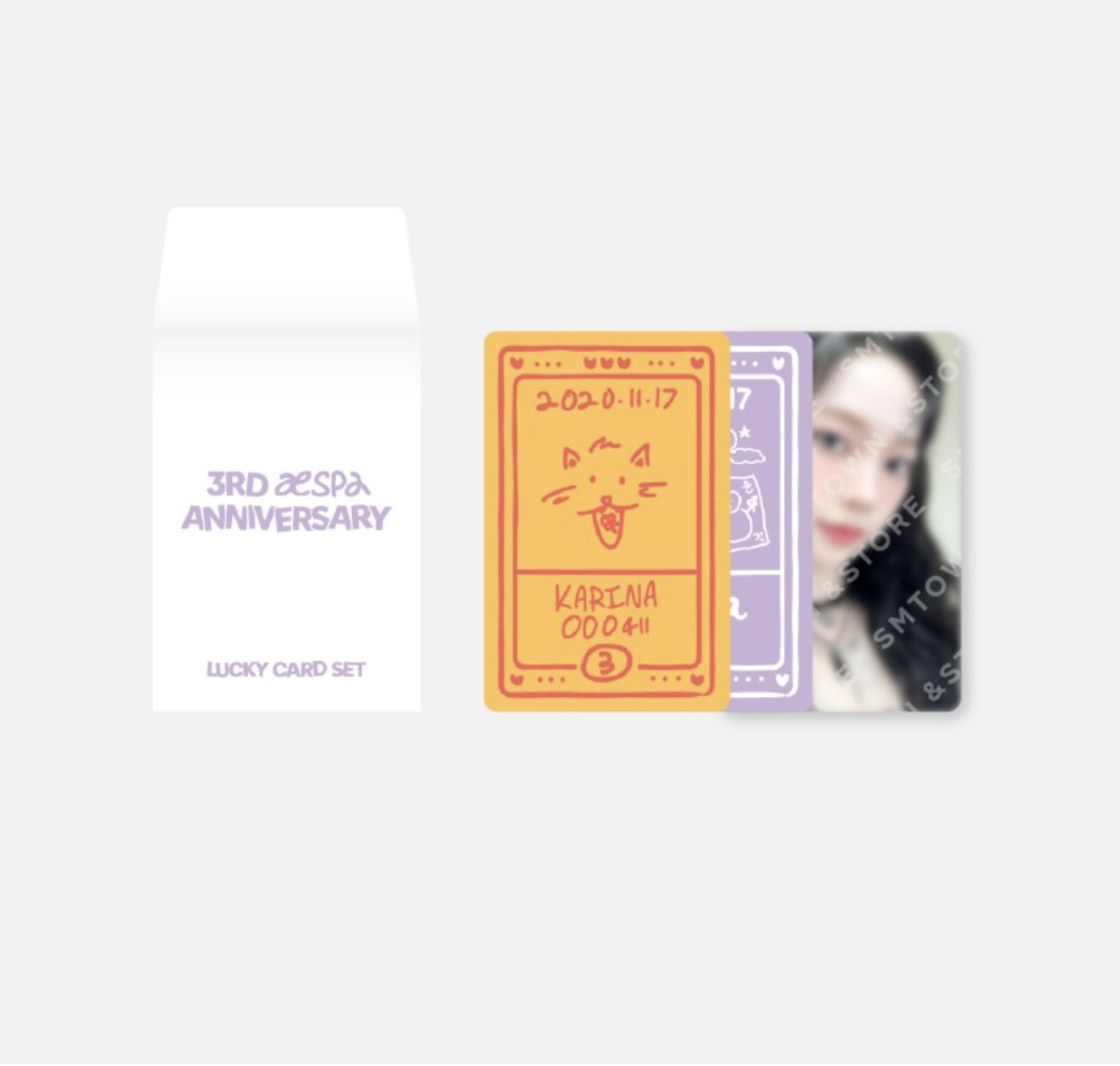 aespa -aespa Debut 3rd Anniversary MD -Lucky Card set แบบ Karina