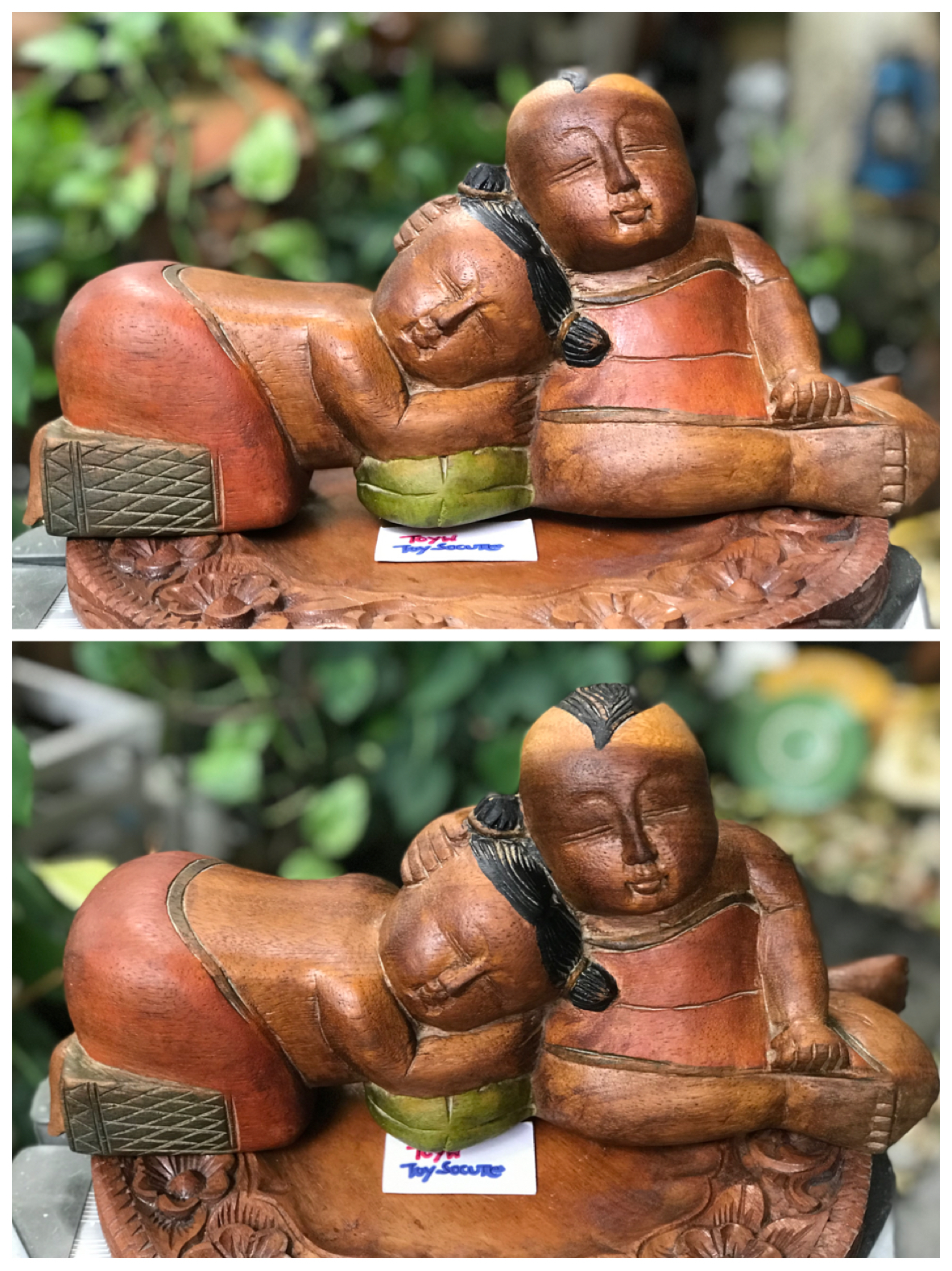 เริ่มต้น 650 บาท ตุ๊กตาไม้แกะสลักรูปเด็กผู้หญิงและเด็กผู้ชายนอนหลับ Wooden Vintage Handmade Hand Carved สำหรับตกแต่งบ้าน ตั้งโชว์ 1.เด็กกอดกันหลับ ขนาดกว้าง 4 นิ้ว ยาว 13 นิ้ว สูง 6.5 นิ้ว 2.เด็กหลับนอนหนุนแตง เด็กผู้หญิง ขนาดกว้าง 4.5 นิ้ว ยาว 8.5 นิ้ว ส