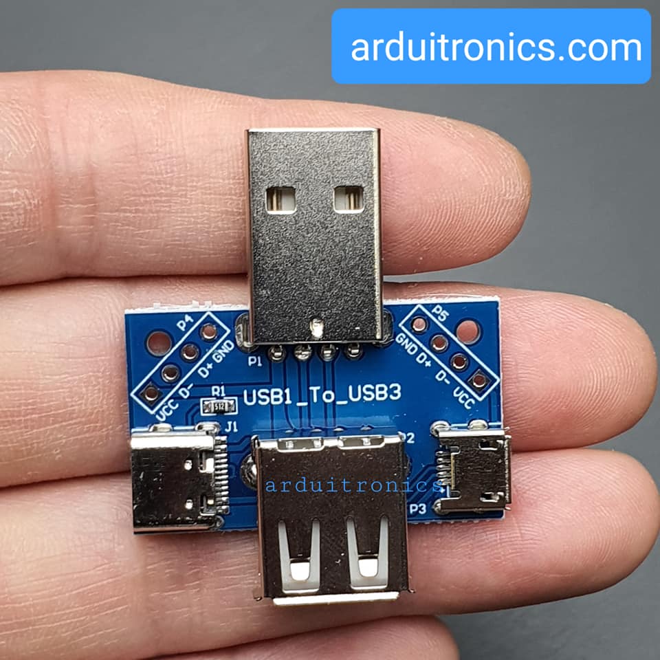 USB Adapter Breakout Board Male To Female USB MicroUsb Type-C 2.54mm USB4 Module Converter
