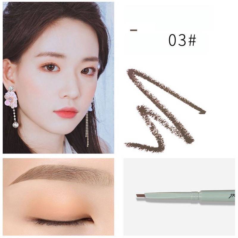 WOD WOD STAY EYEBROW PENCIL ดินสอเขียนคิ้ว เส้นเล็กเขียนง่าย ติดทนนาน กันน้ำ กันเหงื่อ เขียนเส้นนุ่มคม เป็นธรรมชาติ 4 สี