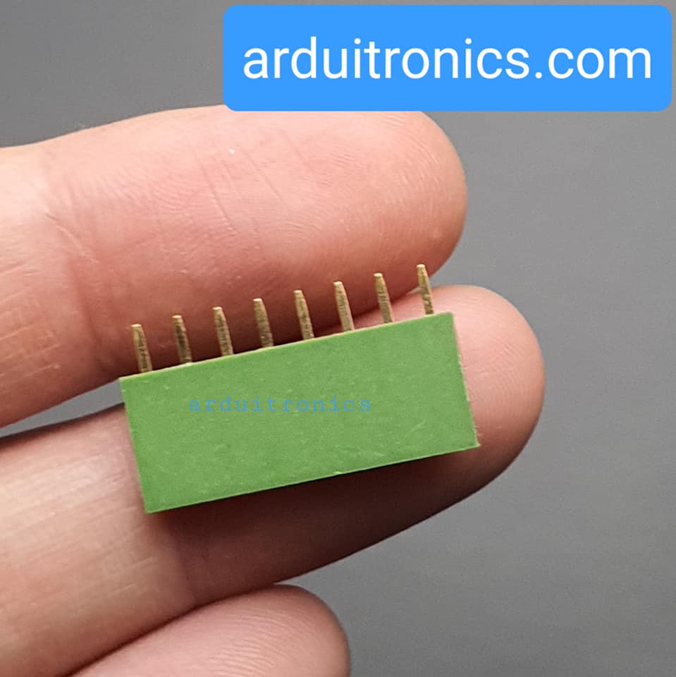 [Green] 1x8 Pin Single Row Female Header 2.54mm Pitch Straight Pin Square (จำนวน 1 ชิ้น)