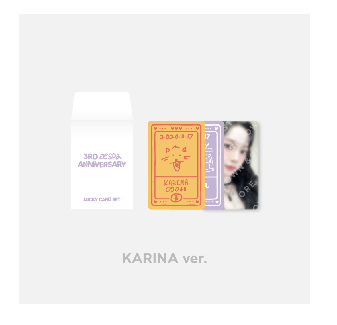 aespa -aespa Debut 3rd Anniversary MD -Lucky Card set แบบ Karina