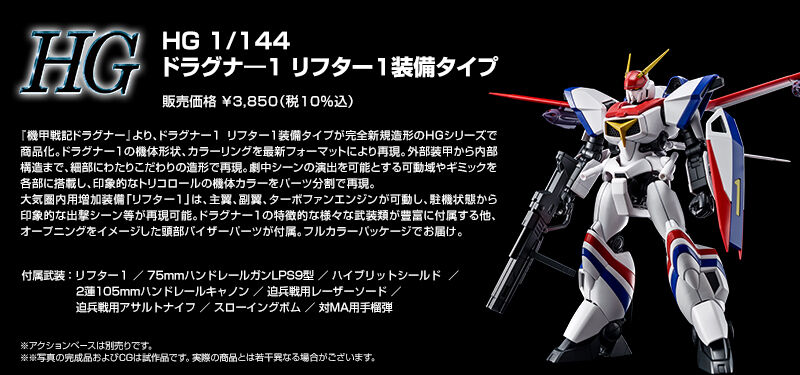 HG 1/144 Dragonar-1 Plus Lifter-1