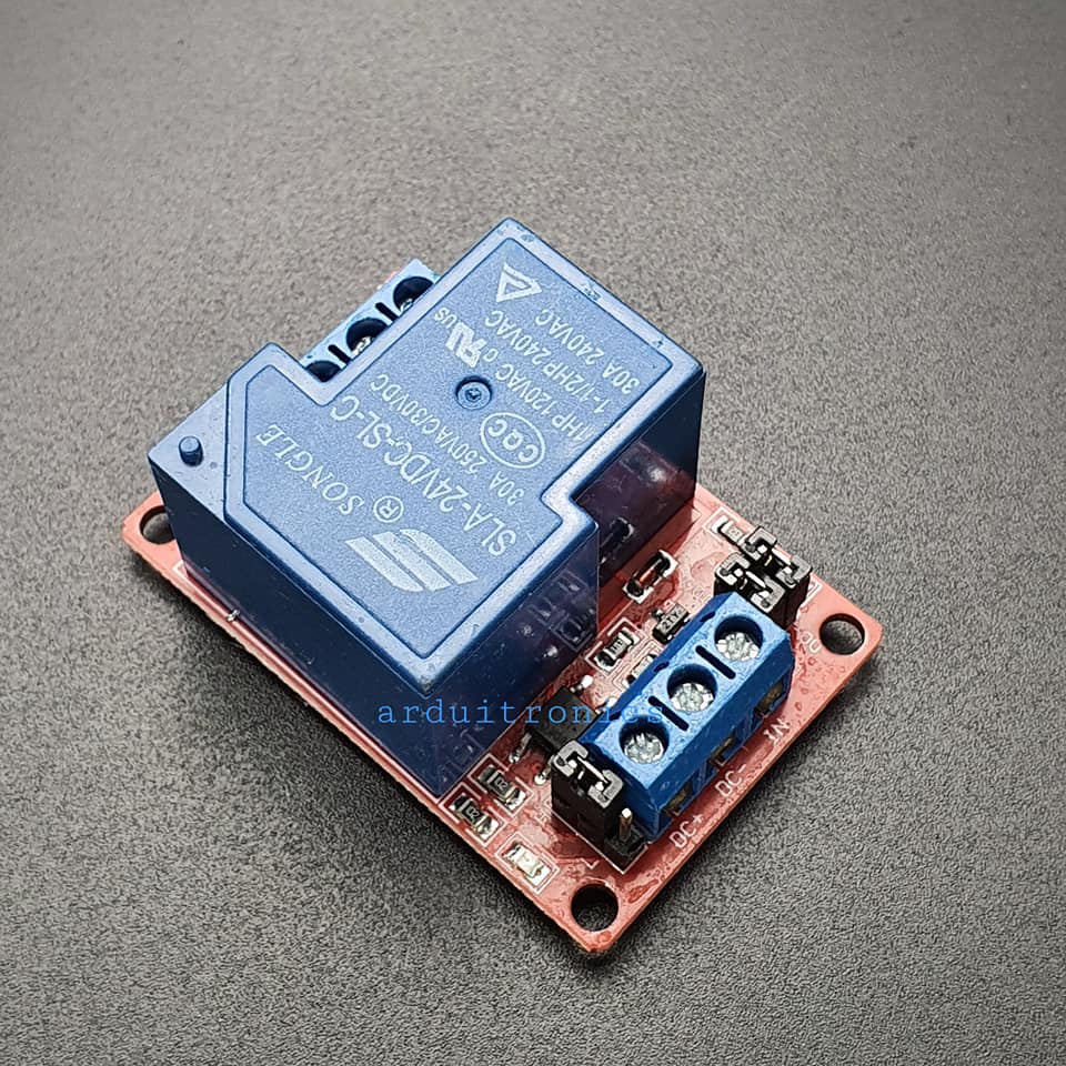 30A 24VDC Power Relay Coil ( High/Low Level Trigger ) Newer Version