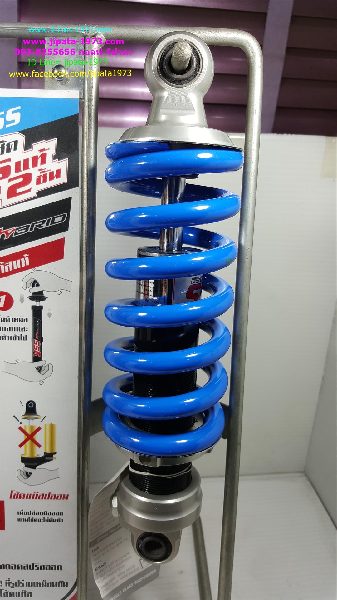 (MSX)โช้คอัพหลังเดี่ยว YSS สำหรับ Honda MSX 125 รุ่น MO-ME MSX สี ดำ-ฟ้า