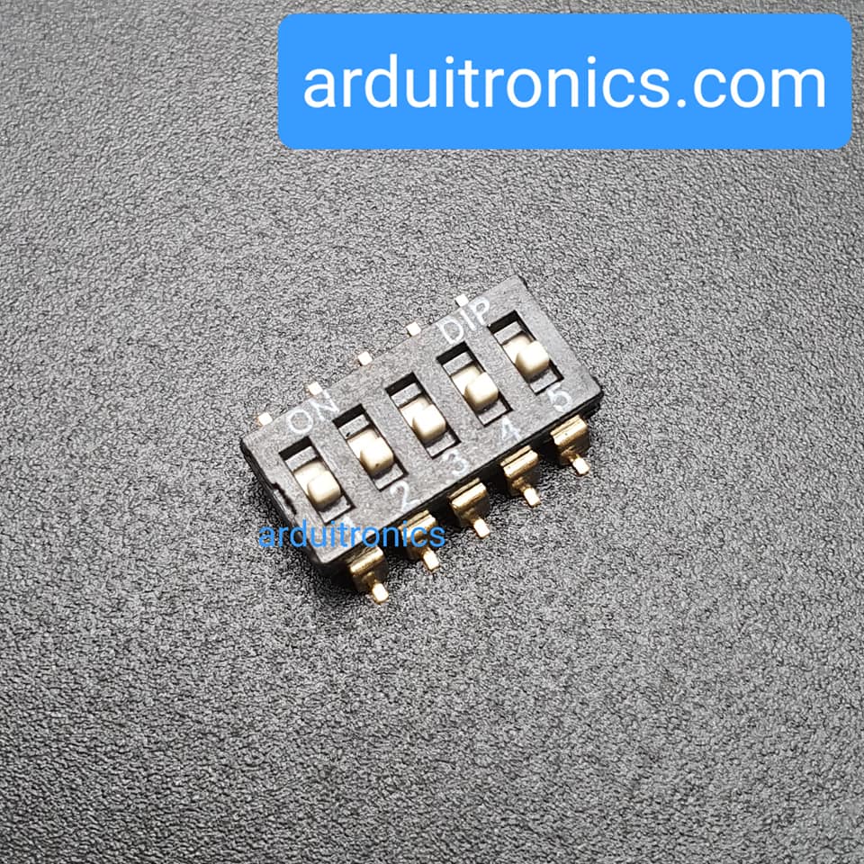SMD DIP Switch 2.54mm Black SMD สวิตช์ 5P