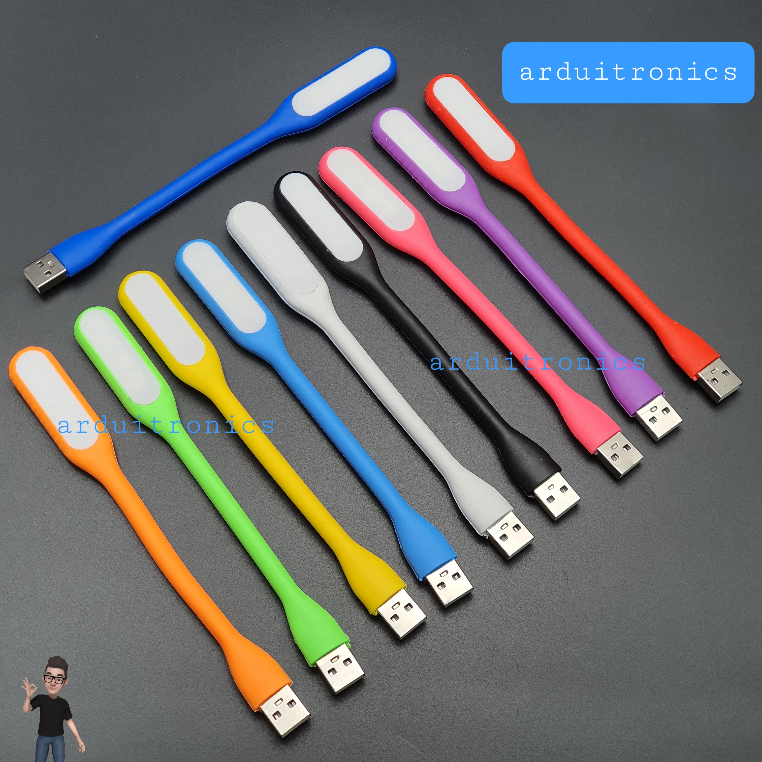 ไฟ USB LED usb night light LED table lamp soft light eye light LED ไฟฉายคละสี หัวต่อ USB แสงสีขาว จำนวน 1 ชิ้น