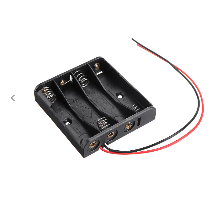 Battery Box รางถ่าน 4 ก้อน AAA ไม่มีฝา 1 ด้าน 6V