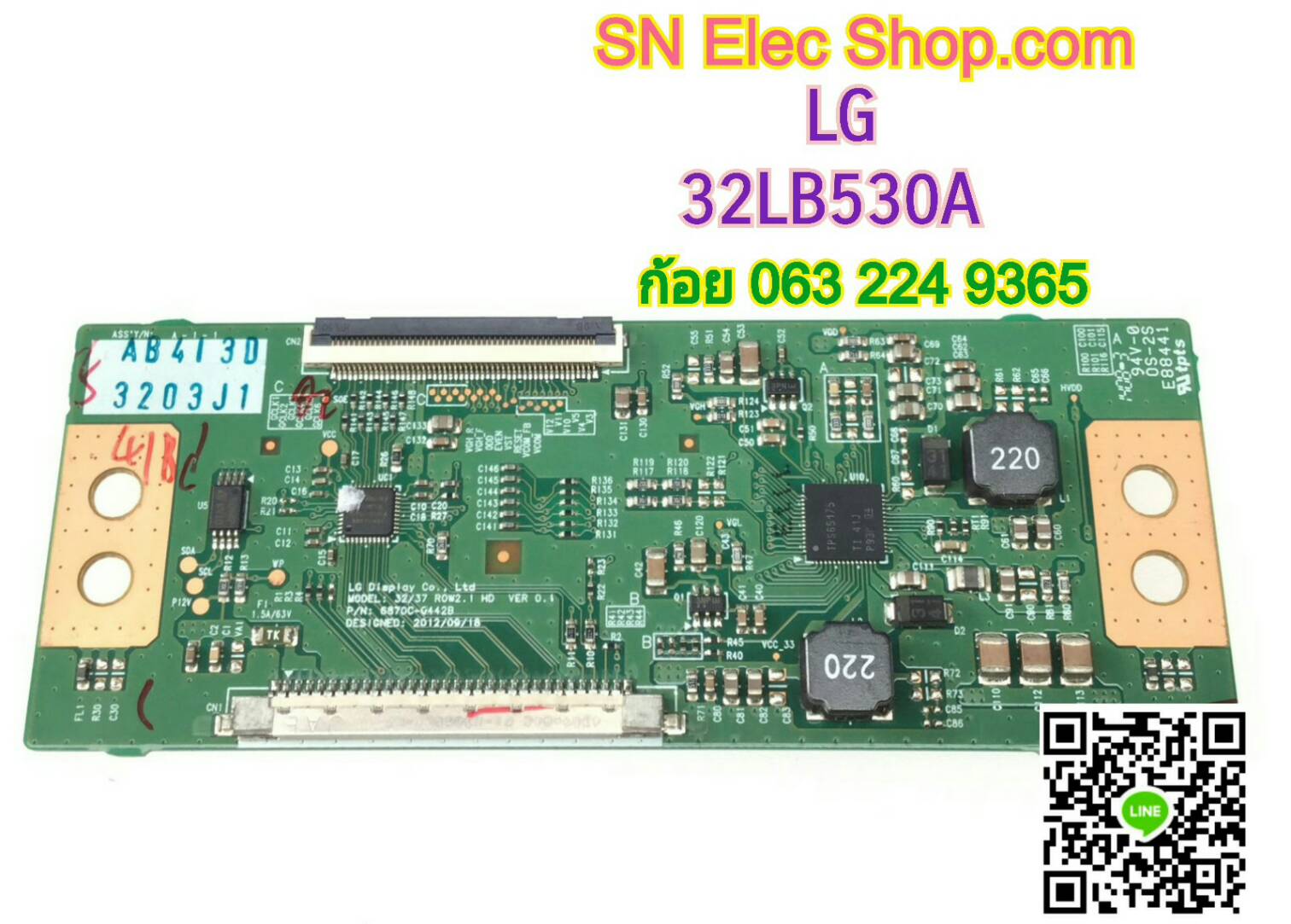 T-CON LG : 32LB530A พาร์ท P/N : 6870C-0442B