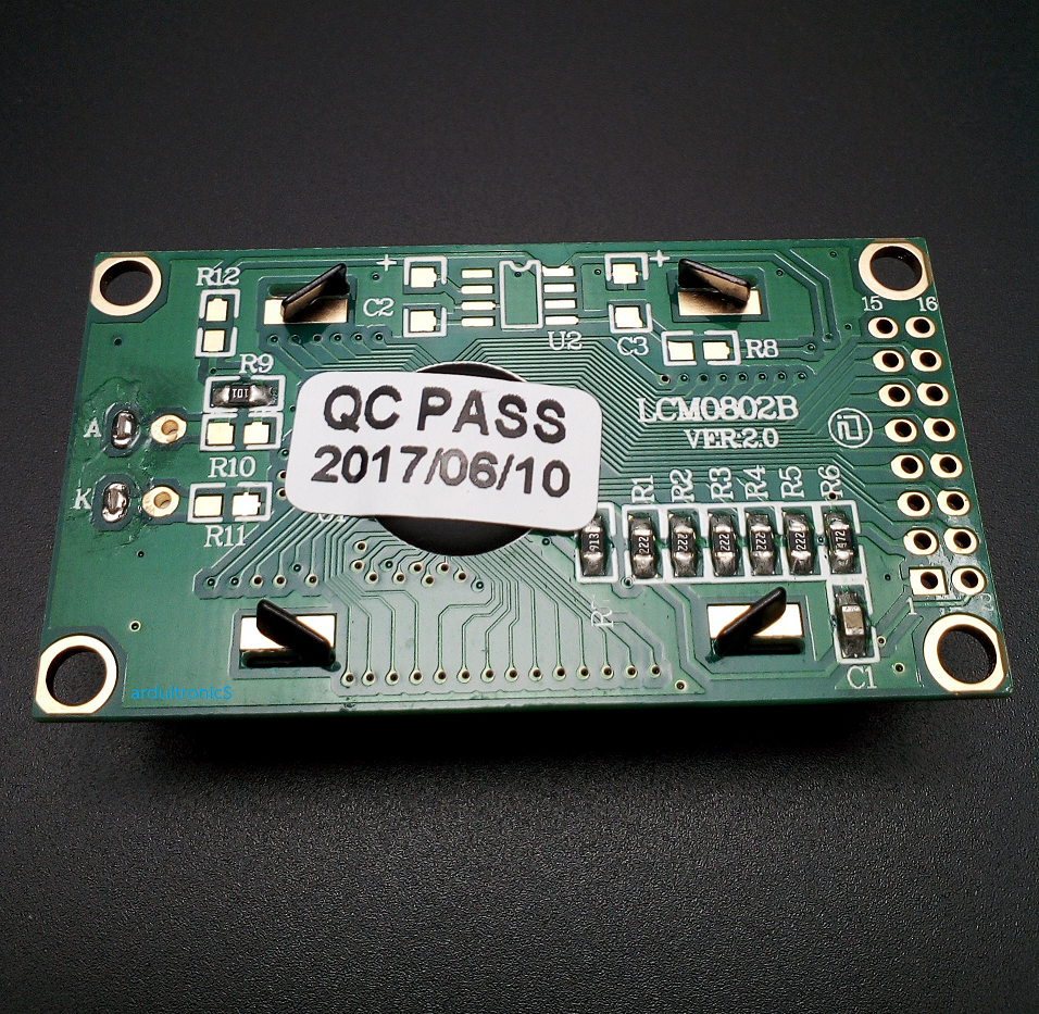 LCM0802B 5V 8x2 Character LCD 0802 (Blue Screen with Backlight)