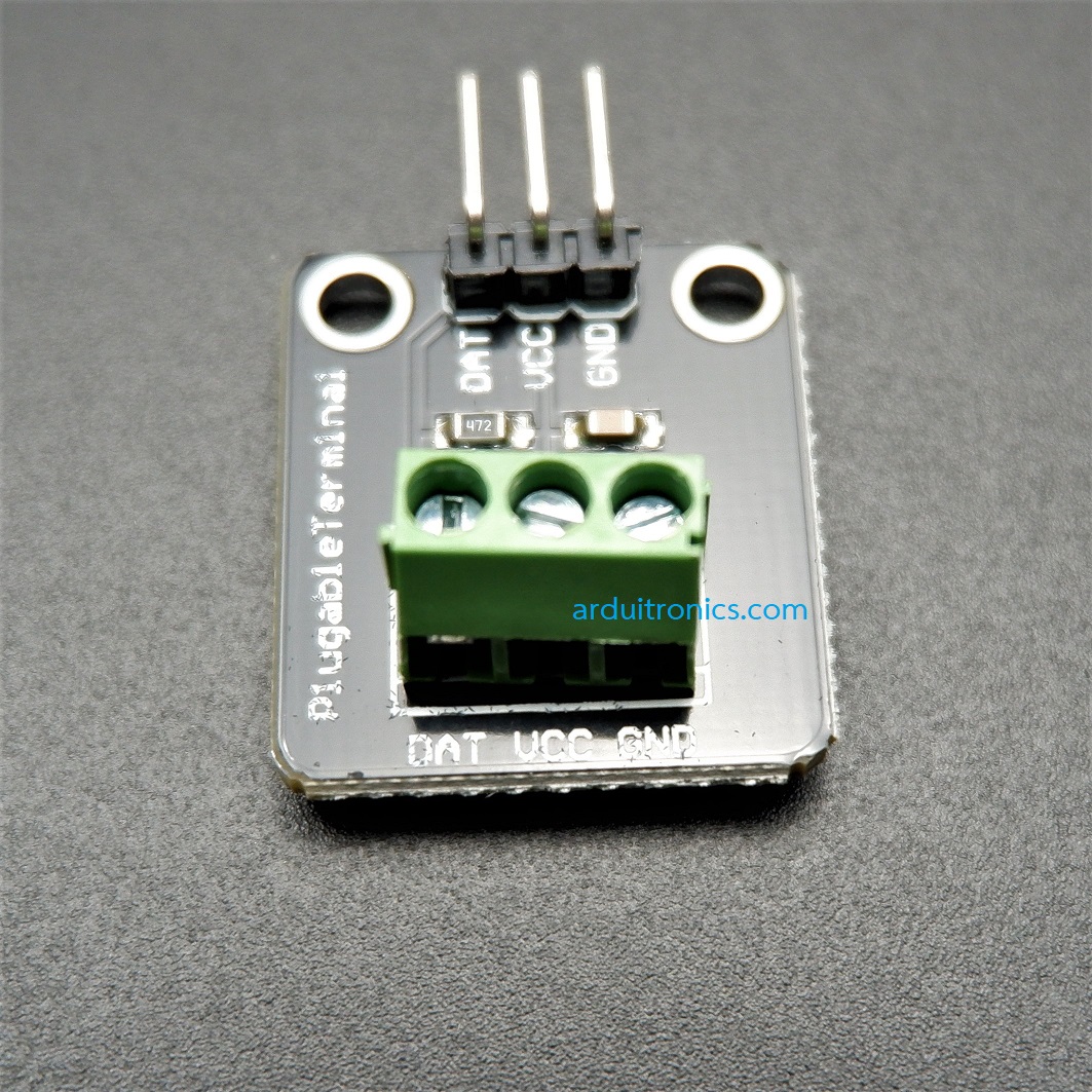 Waterproof Temperature Sensor (DS18B20) with Interface Adapter Module + Cable