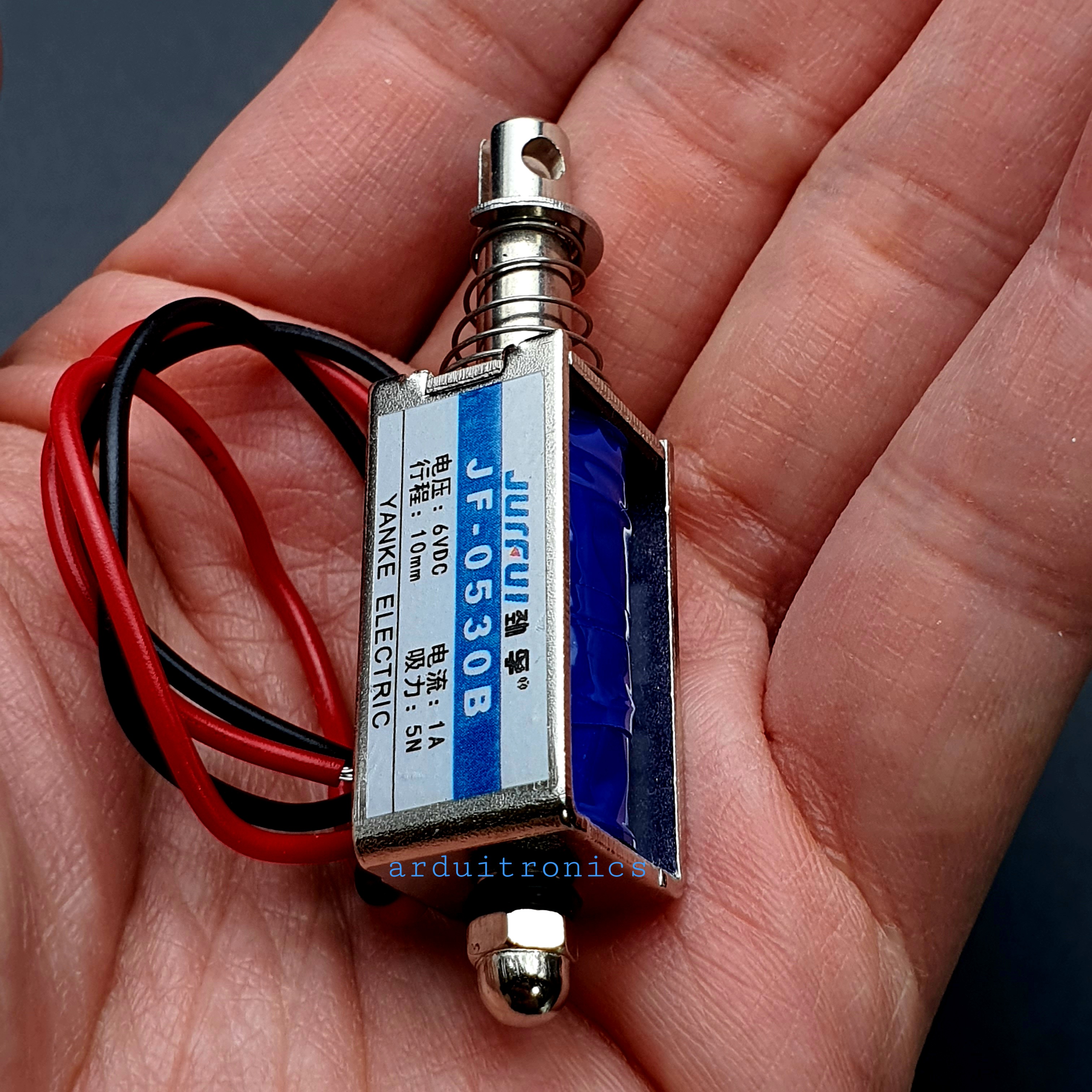 กลอนไฟฟ้า กลอนลิ้นชักไฟฟ้า Push-Pull Frame Type DC Electromagnet รุ่น JF-0530B 6V