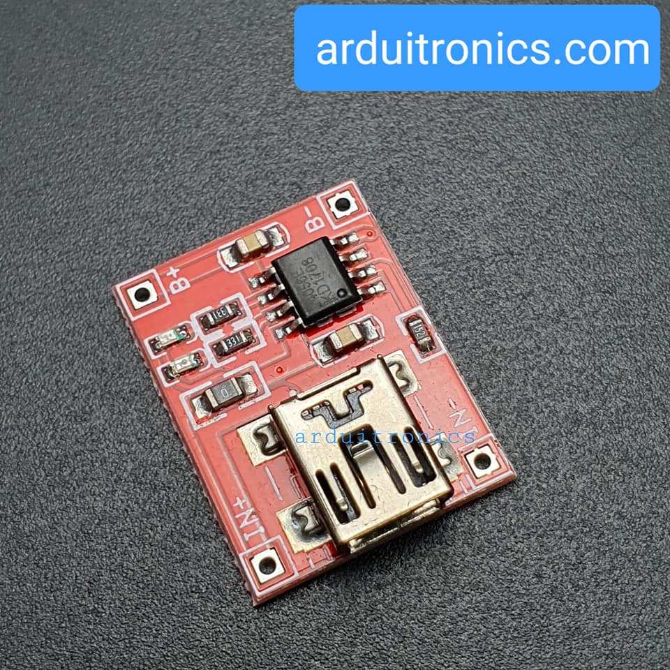 Li-ion Battery Charger Module Board Mini 5v USB 1A li-ion Battery Charger TP4056 18650 หัว Mini Usb