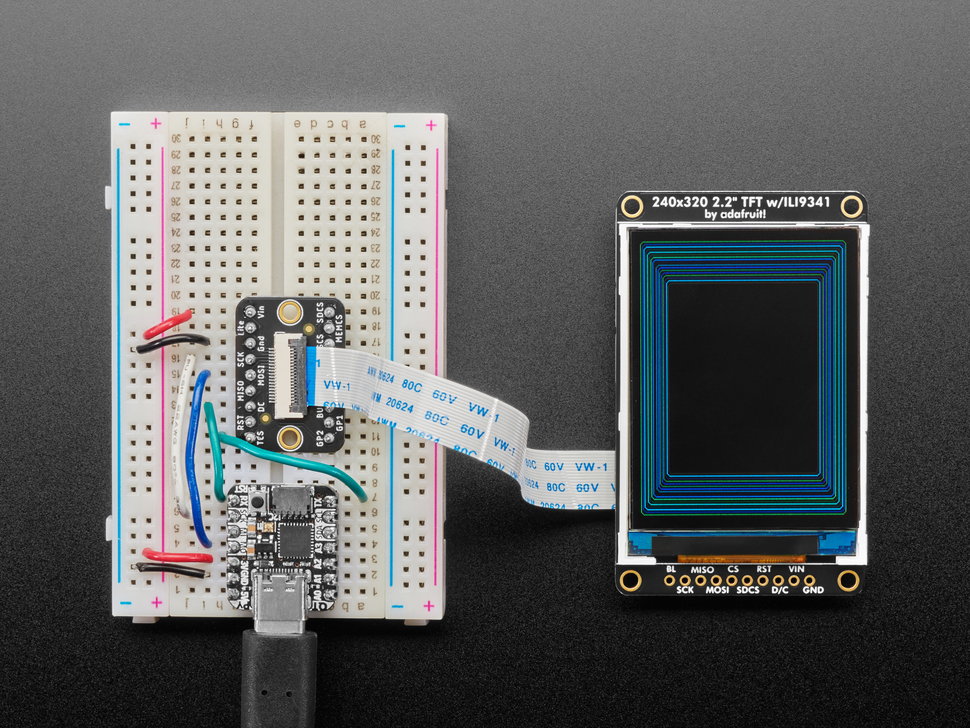 2.2" 18-bit color TFT LCD display with microSD card breakout - EYESPI Connector (Adafruit, USA)