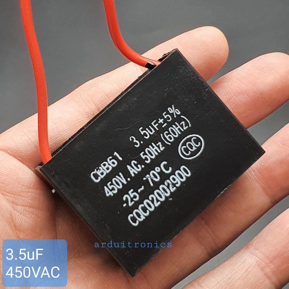 Fan Capacitors คาปาซิเตอร์พัดลม C พัดลม ตัวเก็บประจุพัดลม 450V 3.5 uF