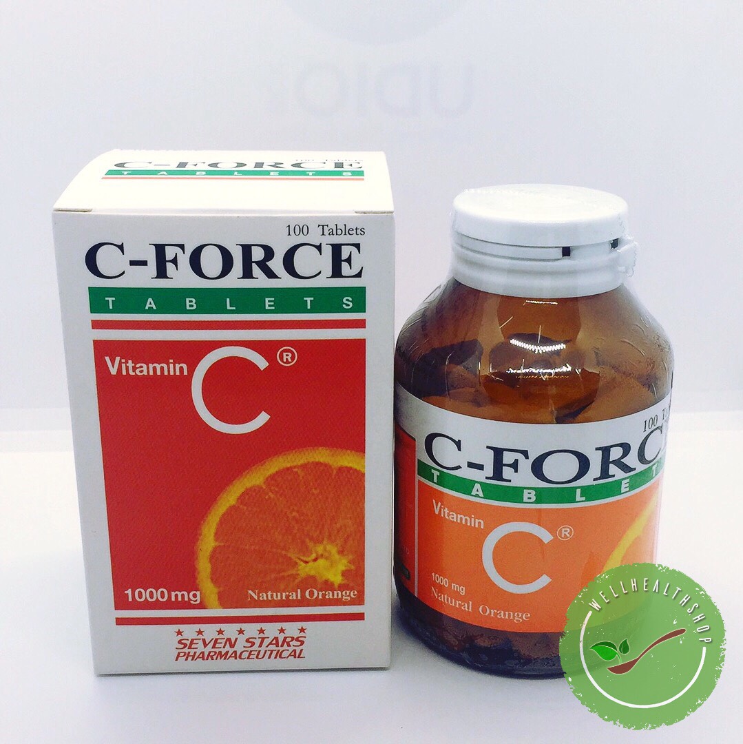 C-Force 1000 ซี-ฟอร์ซ 1000 วิตามินซี 1000 มิลลิกรัม ขนาด 100 เม็ด