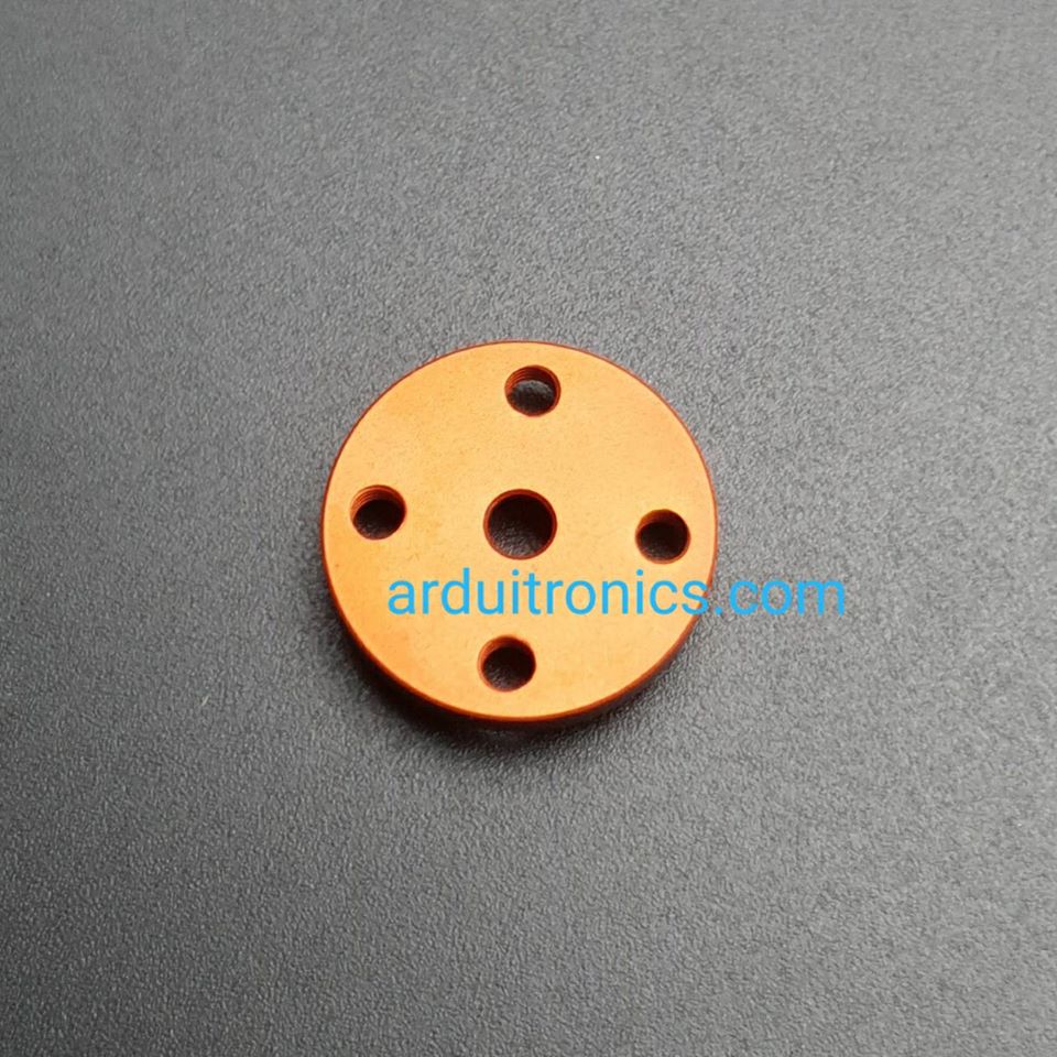 25T (สีส้ม-แดง) Aluminum Round Servo Mount + Screws (MG995, MG996R, S3003, TR213)