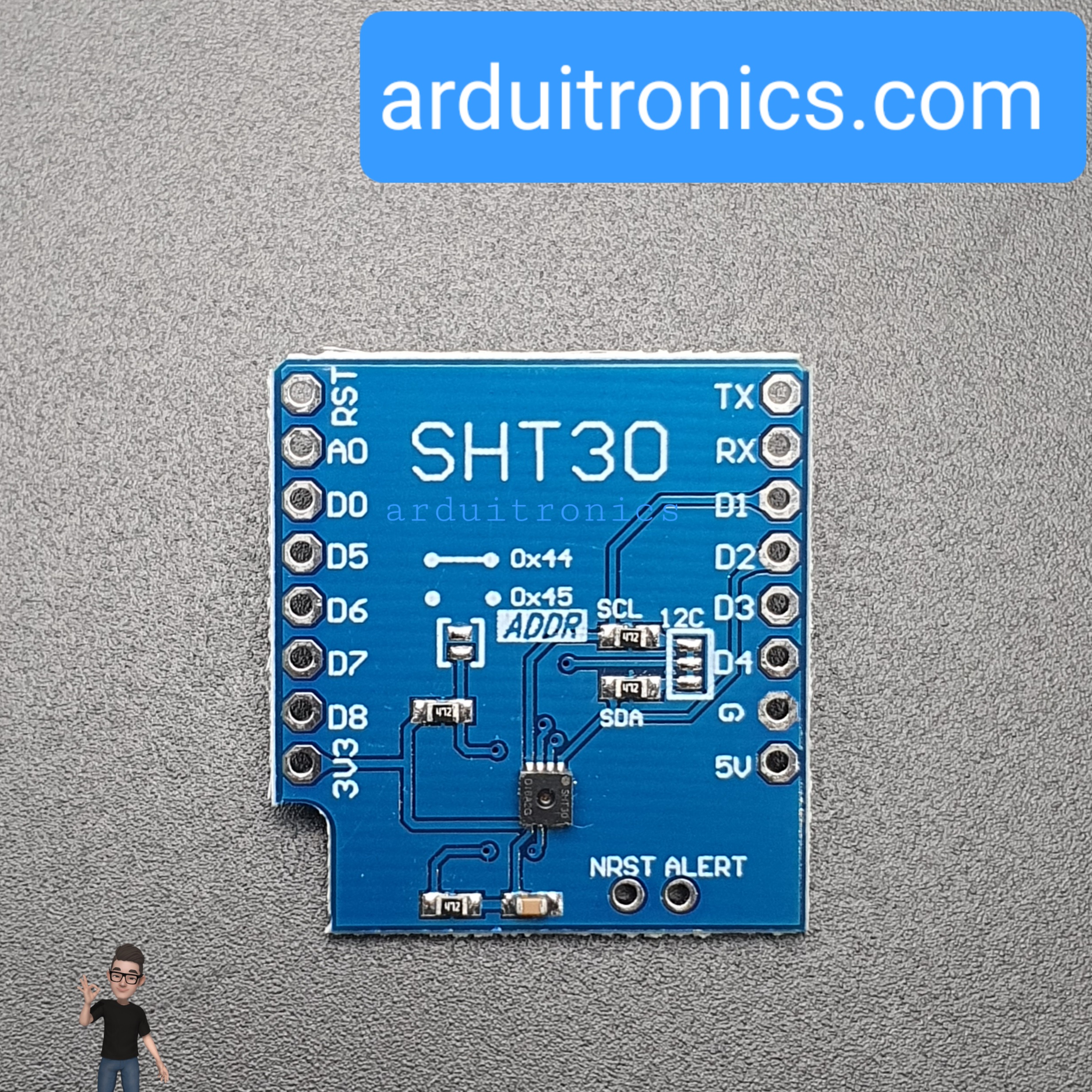 SHT30 Shield for WeMos D1 mini SHT30 I2C Digital Temperature and Humidity Sensor Shield
