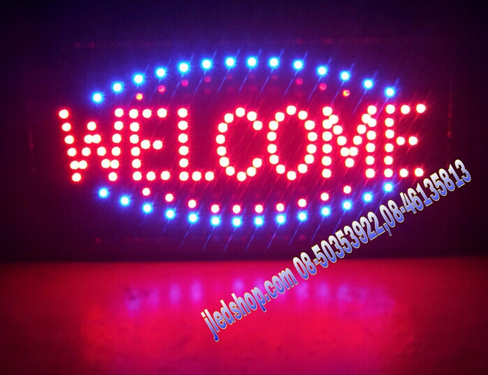 ป้ายไฟWELCOME กระพิบLED ป้ายไฟLEDแบบสำเร็จ