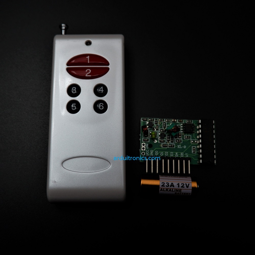 PT2262/PT2272 6-way Wireless Remote Control Kit M6 Receiving Board with 6-key Remote Control (C1B4)