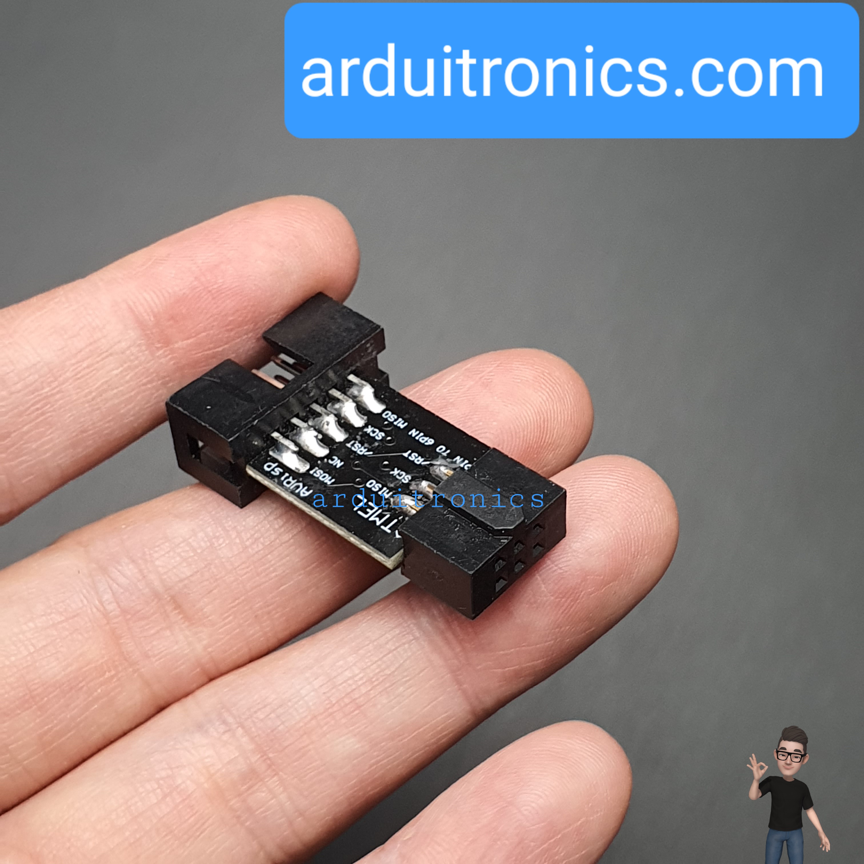 AVRISP/USBasp/STK500 10pin to 6pin Adapter (BTE13-006)