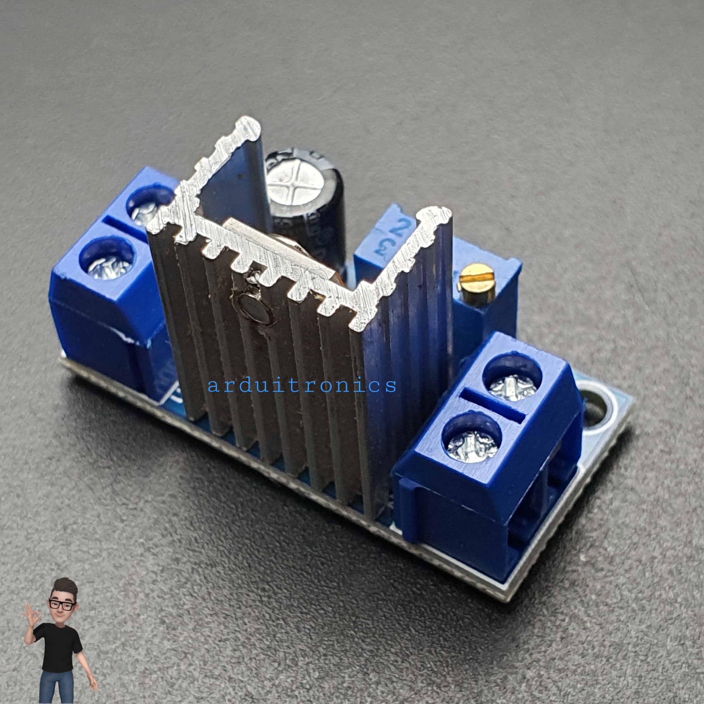 โมดูล LM317 Step Down แปลงไฟจาก 4.2-40V เป็น 1.2-37V กระแสสูงสุด 2.2A