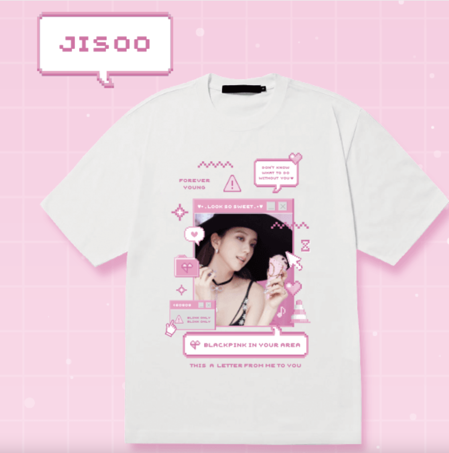 BLACKPINK - BLACKPINK T-SHIRTS_WHITE ระบุชื่อที่ต้องการ